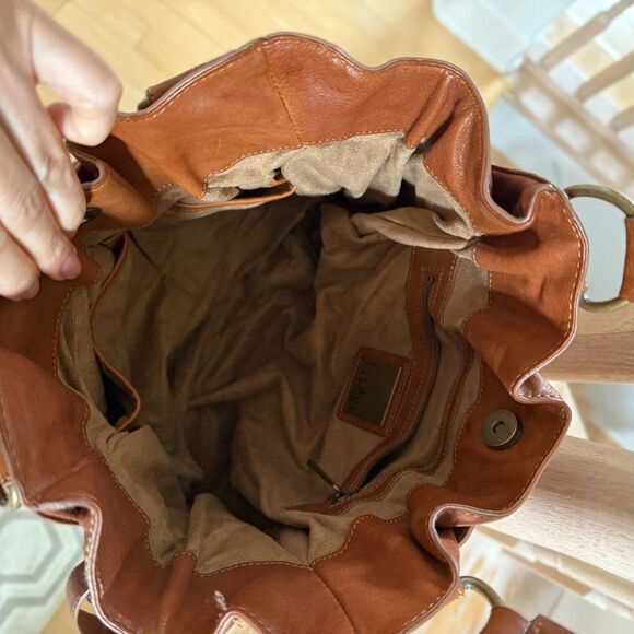 KOOBA LENA Large Leather Buckle Bag in Honey Tan - Picture 6 of 14